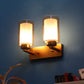 JS-VP S-383-2W Cloth Shade Wall Lights 2xE27 Mild Steel & Fabric Material Antique Gold & Cream Finish
