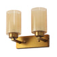 JS-VP S-383-2W Cloth Shade Wall Lights 2xE27 Mild Steel & Fabric Material Antique Gold & Cream Finish