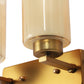 JS-VP S-383-2W Cloth Shade Wall Lights 2xE27 Mild Steel & Fabric Material Antique Gold & Cream Finish
