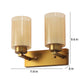 JS-VP S-383-2W Cloth Shade Wall Lights 2xE27 Mild Steel & Fabric Material Antique Gold & Cream Finish