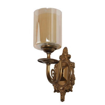 JS-VP S-390-1W Modern Wall Lights 1xE27 Mild Steel & Glass Material Antique Gold & Champaign Finish