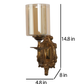 JS-VP S-390-1W Modern Wall Lights 1xE27 Mild Steel & Glass Material Antique Gold & Champaign Finish