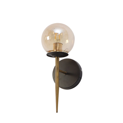 JS-VP S-391-1W Modern Wall Lights 1xE27 Mild Steel & Glass Material Brown, Gold & Champaign Finish