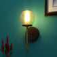 JS-VP S-391-1W Modern Wall Lights 1xE27 Mild Steel & Glass Material Brown, Gold & Champaign Finish