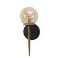 JS-VP S-391-1W Modern Wall Lights 1xE27 Mild Steel & Glass Material Brown, Gold & Champaign Finish