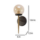 JS-VP S-391-1W Modern Wall Lights 1xE27 Mild Steel & Glass Material Brown, Gold & Champaign Finish
