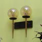 JS-VP S-391-2W Modern Wall Lights 2xE27 Mild Steel & Glass Material Brown, Gold & Champaign Finish