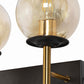 JS-VP S-391-2W Modern Wall Lights 2xE27 Mild Steel & Glass Material Brown, Gold & Champaign Finish