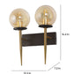 JS-VP S-391-2W Modern Wall Lights 2xE27 Mild Steel & Glass Material Brown, Gold & Champaign Finish