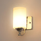 JS-VP S-394-1W Modern Wall Lights 1xE27 Mild Steel & Glass Material Chrome & White Finish