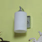 JS-VP S-394-1W Modern Wall Lights 1xE27 Mild Steel & Glass Material Chrome & White Finish