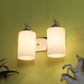 JS-VP S-394-2W Modern Wall Lights 2xE27 Mild Steel & Glass Material Chrome & White Finish