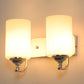 JS-VP S-394-2W Modern Wall Lights 2xE27 Mild Steel & Glass Material Chrome & White Finish