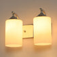 JS-VP S-394-2W Modern Wall Lights 2xE27 Mild Steel & Glass Material Chrome & White Finish