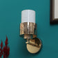 JS-VP S-395-1W Modern Wall Lights 1xE27 Mild Steel & Glass Material Gold & White Finish