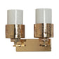 JS-VP S-395-2W Modern Wall Lights 2xE27 Mild Steel & Glass Material Gold & White Finish