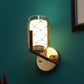 JS-VP S-396-1W Modern Wall Lights 1xE27 Mild Steel & Glass Material Brown, Gold & Champaign Finish