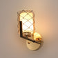 JS-VP S-396-1W Modern Wall Lights 1xE27 Mild Steel & Glass Material Brown, Gold & Champaign Finish