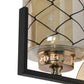 JS-VP S-396-1W Modern Wall Lights 1xE27 Mild Steel & Glass Material Brown, Gold & Champaign Finish