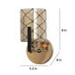 JS-VP S-396-1W Modern Wall Lights 1xE27 Mild Steel & Glass Material Brown, Gold & Champaign Finish