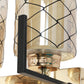JS-VP S-396-2W Modern Wall Lights 2xE27 Mild Steel & Glass Material Brown, Gold & Champaign Finish