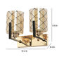 JS-VP S-396-2W Modern Wall Lights 2xE27 Mild Steel & Glass Material Brown, Gold & Champaign Finish