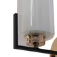 JS-VP S-388-1W Modern Wall Lights 1xE27 Mild Steel & Glass Material Brown, Gold & White Finish