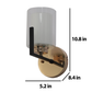 JS-VP S-388-1W Modern Wall Lights 1xE27 Mild Steel & Glass Material Brown, Gold & White Finish