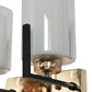 JS-VP S-397-2W Modern Wall Lights 2xE27 Mild Steel & Glass Material Brown, Gold & White Finish