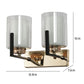 JS-VP S-397-2W Modern Wall Lights 2xE27 Mild Steel & Glass Material Brown, Gold & White Finish