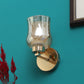 JS-VP S-398-1W Modern Wall Lights 1xE27 Mild Steel & Glass Material Gold & Champaign Finish