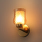 JS-VP S-398-1W Modern Wall Lights 1xE27 Mild Steel & Glass Material Gold & Champaign Finish