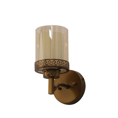 JS-VP S-399-1W Modern Wall Lights 1xE27 Mild Steel & Glass Material Antique Gold & Champaign Finish