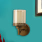 JS-VP S-399-1W Modern Wall Lights 1xE27 Mild Steel & Glass Material Antique Gold & Champaign Finish