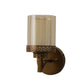 JS-VP S-399-1W Modern Wall Lights 1xE27 Mild Steel & Glass Material Antique Gold & Champaign Finish