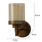 JS-VP S-399-1W Modern Wall Lights 1xE27 Mild Steel & Glass Material Antique Gold & Champaign Finish