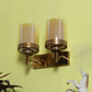 JS-VP S-399-2W Modern Wall Lights 2xE27 Mild Steel & Glass Material Antique Gold & Champaign Finish
