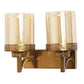 JS-VP S-399-2W Modern Wall Lights 2xE27 Mild Steel & Glass Material Antique Gold & Champaign Finish