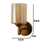JS-VP S-400-1W Modern Wall Lights 1xE27 Mild Steel & Glass Material Antique Gold & Champaign Finish
