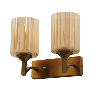 JS-VP S-400-2W Modern Wall Lights 2xE27 Mild Steel & Glass Material Antique Gold & Champaign Finish