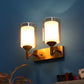 JS-VP S-400-2W Modern Wall Lights 2xE27 Mild Steel & Glass Material Antique Gold & Champaign Finish