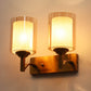JS-VP S-400-2W Modern Wall Lights 2xE27 Mild Steel & Glass Material Antique Gold & Champaign Finish