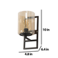 JS-VP S-401-1W Modern Wall Lights 1xE27 Mild Steel & Glass Material Brown & Champaign Finish