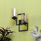 JS-VP S-401-2W Modern Wall Lights 2xE27 Mild Steel & Glass Material Brown & Champaign Finish