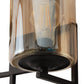 JS-VP S-401-2W Modern Wall Lights 2xE27 Mild Steel & Glass Material Brown & Champaign Finish
