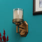 JS-VP S-406-1W Modern Wall Lights 1xE27 Mild Steel & Glass Material Antique Gold & Champaign Finish