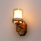 JS-VP S-406-1W Modern Wall Lights 1xE27 Mild Steel & Glass Material Antique Gold & Champaign Finish