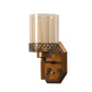 JS-VP S-406-1W Modern Wall Lights 1xE27 Mild Steel & Glass Material Antique Gold & Champaign Finish