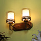JS-VP S-406-2W Modern Wall Lights 2xE27 Mild Steel & Glass Material Antique Gold & Champaign Finish