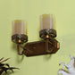 JS-VP S-406-2W Modern Wall Lights 2xE27 Mild Steel & Glass Material Antique Gold & Champaign Finish